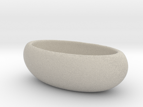 Fine Oval Geometric Succulent 3D Printing Flowerpo in Natural Sandstone