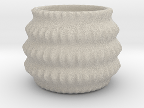 Barrel Geometric Plant 3D Printing Flowerpot  in Natural Sandstone