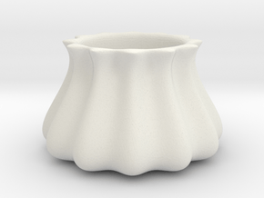 Charming Geometric Succulent 3D Printing Planter  in White Natural Versatile Plastic