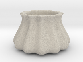 Charming Geometric Succulent 3D Printing Planter  in Natural Sandstone