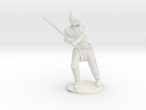 Knight Miniature in White Natural Versatile Plastic: 1:48 - O