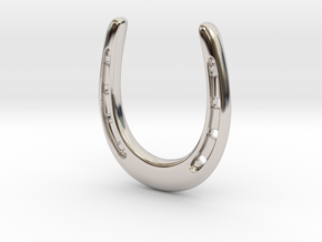 HorseShoe in Rhodium Plated Brass