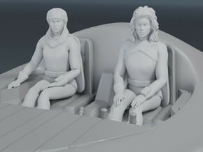 Electra Woman - Seated for Car in Tan Fine Detail Plastic