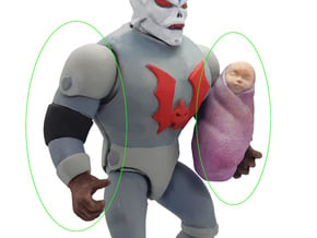 Horde Invader Hordak Arms + Baby Adora in Basic Nylon Plastic