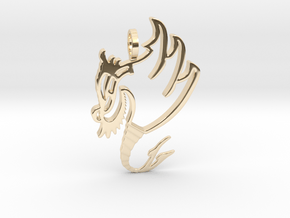 Dragon Pendant in 14k Gold Plated Brass