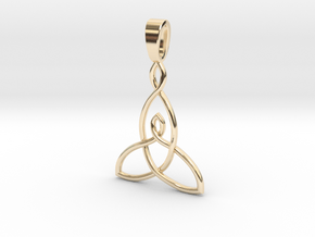Mother and Child Knot with bail 25mm in 14K Yellow Gold