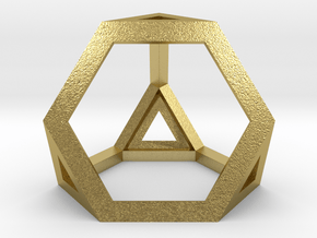 Truncated Tetrahedron in Natural Brass