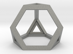 Truncated Tetrahedron in Gray PA12