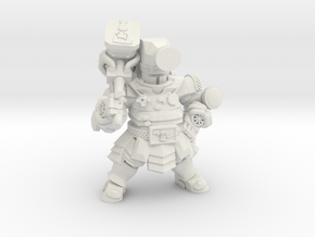 Space Dwarf Hammerer in White Natural Versatile Plastic