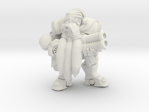 Space Dwarf Infantry in White Natural Versatile Plastic