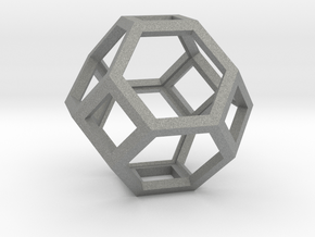 Truncated Octahedron in Gray PA12