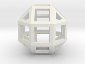 Rhombicuboctahedron in White Natural Versatile Plastic