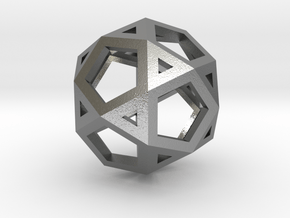 Icosidodecahedron in Natural Silver
