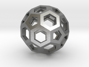 Truncated Icosahedron in Natural Silver