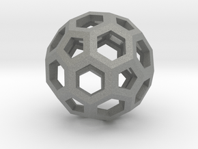 Truncated Icosahedron in Gray PA12
