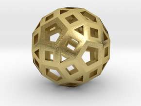 Rhombicosidodecahedron in Natural Brass