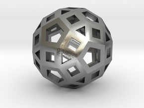 Rhombicosidodecahedron in Natural Silver
