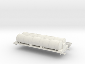 HO scale LBSCR 6W Gas Tank Wagon Ver. 1 in White Natural Versatile Plastic