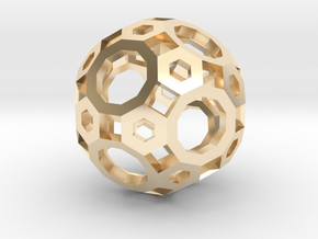 Truncated Icosidodecahedron in 14K Yellow Gold