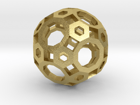 Truncated Icosidodecahedron in Natural Brass