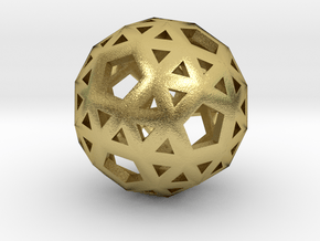 Snub Dodecahedron in Natural Brass