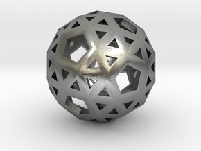 Snub Dodecahedron in Natural Silver
