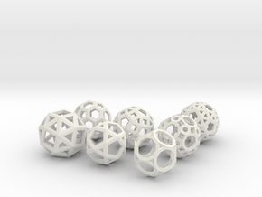 Archimedean Solids Part 2 in White Natural Versatile Plastic