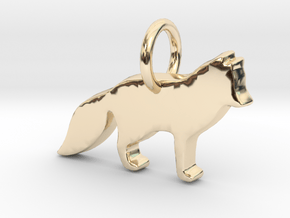 Makom - Arctic Fox Pendant in 14k Gold Plated Brass