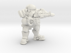 Space Dwarf Gunslinger in White Natural Versatile Plastic