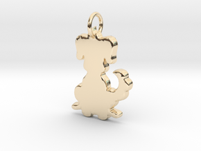 Makom Jewelry- Dog Pendant in 14k Gold Plated Brass