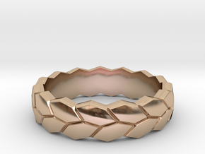 Wheat Ring in 14k Rose Gold Plated Brass: 8 / 56.75