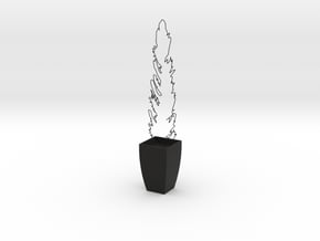 Miniature Potted Plant in Black Natural Versatile Plastic