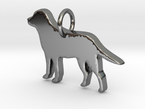 Makom - Labrador Pendant in Fine Detail Polished Silver