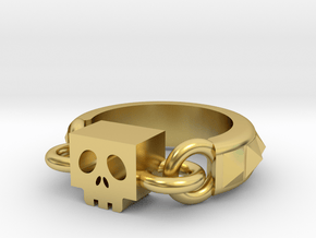 Dorian Ring Size US 4½ in Polished Brass (Interlocking Parts)