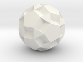 Small Dodecicosidodecahedron - 1 inch in White Natural Versatile Plastic