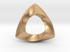 Mobius Triangle Pendant in Natural Bronze