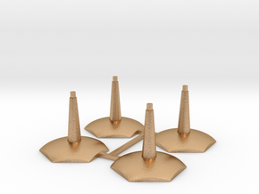 4 pack Flying-Space hex base stands in Natural Bronze