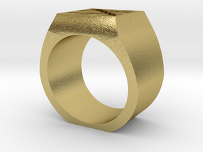 Boss Ring  in Natural Brass: 8 / 56.75