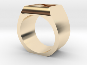 Boss Ring  in 14k Gold Plated Brass: 8 / 56.75