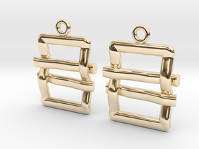 Square knot [Earrings] in 14K Yellow Gold