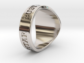 NuperBall ANZE CAPITAR Ring s20 in Rhodium Plated Brass