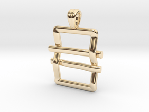 Square knot [Pendant] in 14K Yellow Gold