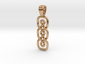 Double loop [pendant] in Polished Bronze