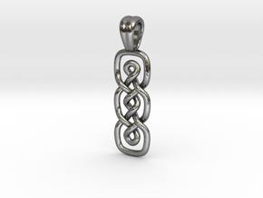 Double loop [pendant] in Polished Silver
