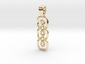 Double loop [pendant] in 14k Gold Plated Brass
