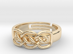 Double loop [Sizable ring] in 14K Yellow Gold