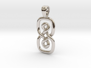 Eight loop [Pendant] in Rhodium Plated Brass