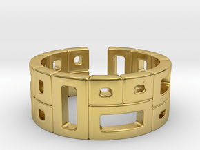 Quadrilateral [ring] in Polished Brass
