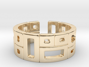 Quadrilateral [ring] in 14k Gold Plated Brass