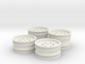 Tamiya Hotshot wheels SET - Stock version in White Natural Versatile Plastic